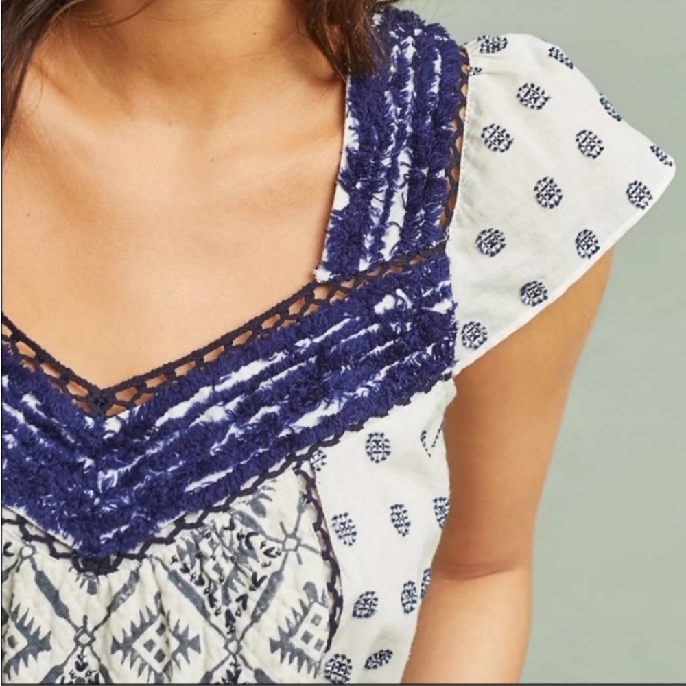 Anthropologie boho Palm Springs fringe top by Maeve NWT - Picture 3 of 10